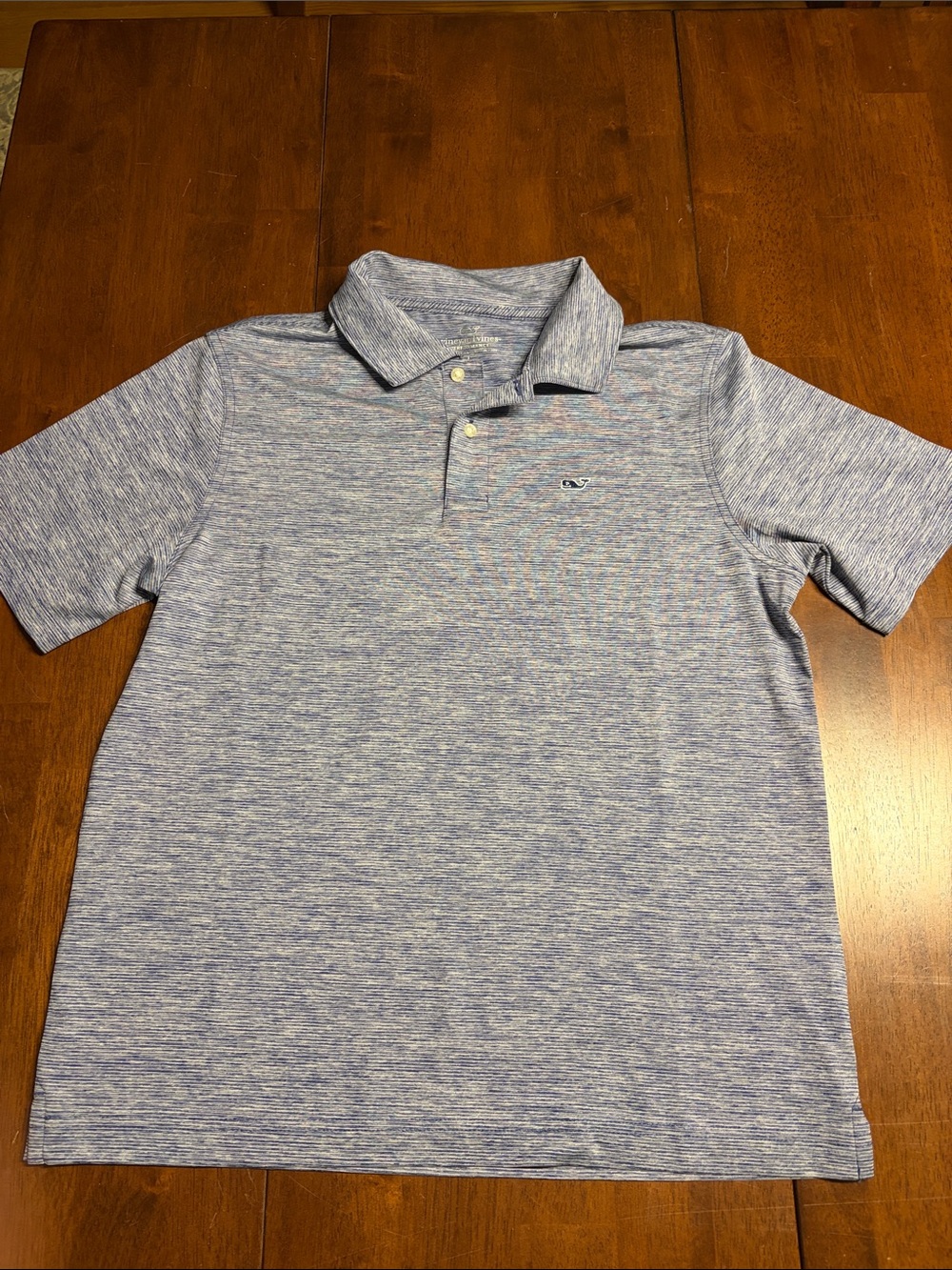 Vineyard Vines Boys Heathered Blue Polo